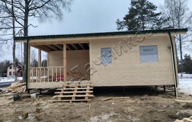 4 Каркасно-щитовой дом Д-23, 9х9м, 81 М², Ленинградская область, Приозёрский район, Громовское сельское поселение ( (12)